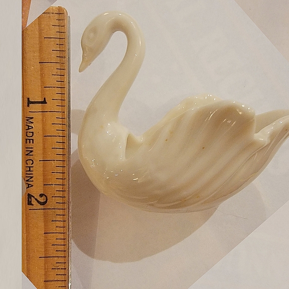 #Lenox 1990's 2" Small 'To The Bride' Ivory Cream #Swan Signed - Picture 2 of 4